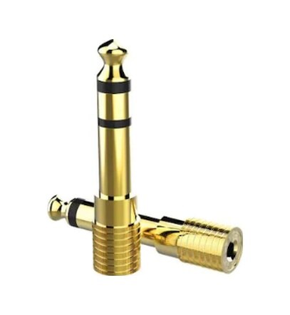 Çivi Jak Çevirici 6.3 MM Erkek 3.5 MM Dişi Dönüştürücü Jack Altın