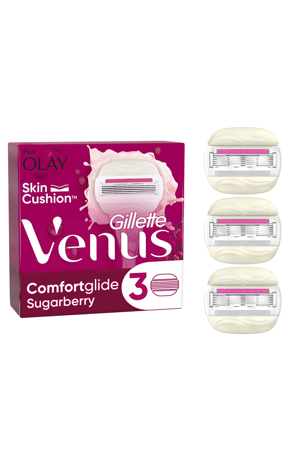 Gillette Venus Comfort Glide Sugarberry Yedek Başlık 3'lü