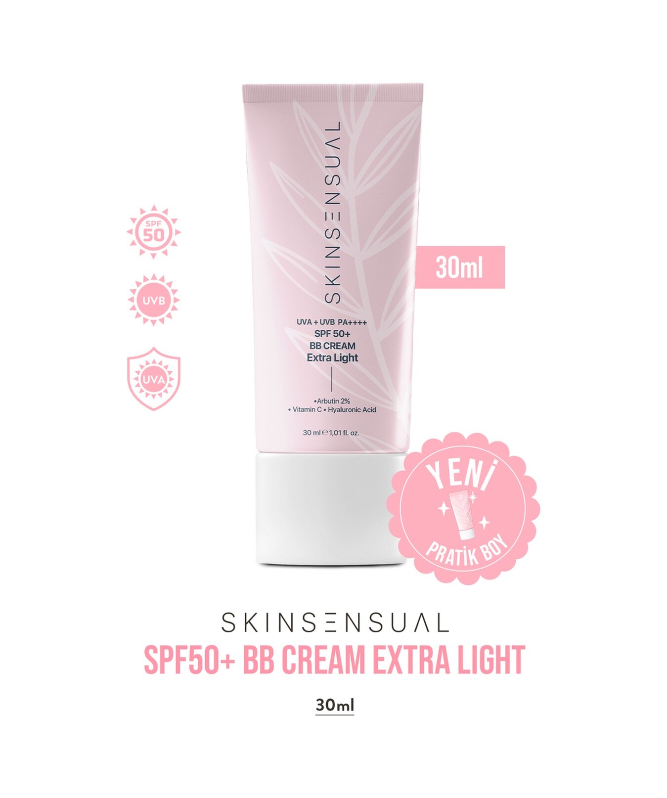 Skin Sensual BB Krem Extra Light 30ml SPF50 PA++++ | Leke Karşıtı, Aydınlık Cilt Görünümü | UVA/UVB Koruma