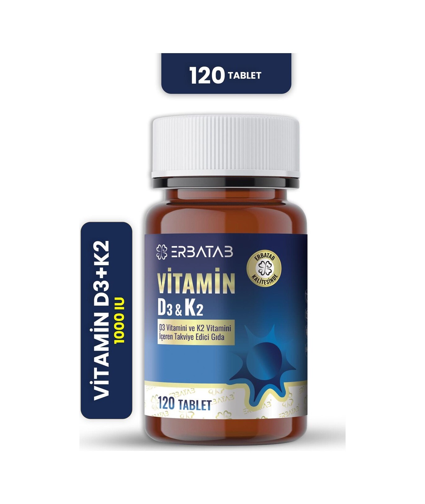 Erbatab D3 Vitamini Ve K2 Vitamini İçeren Takviye Edici Gıda