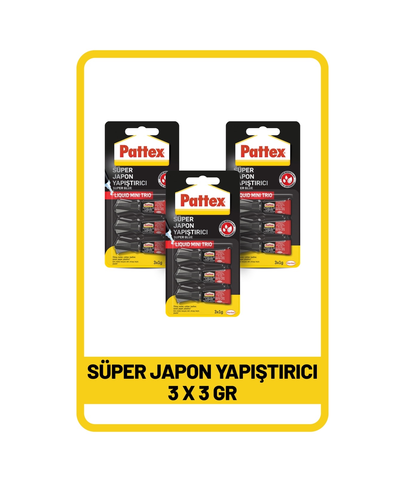 Pattex Süper Japon Yapıştırıcısı 3 x 1 G