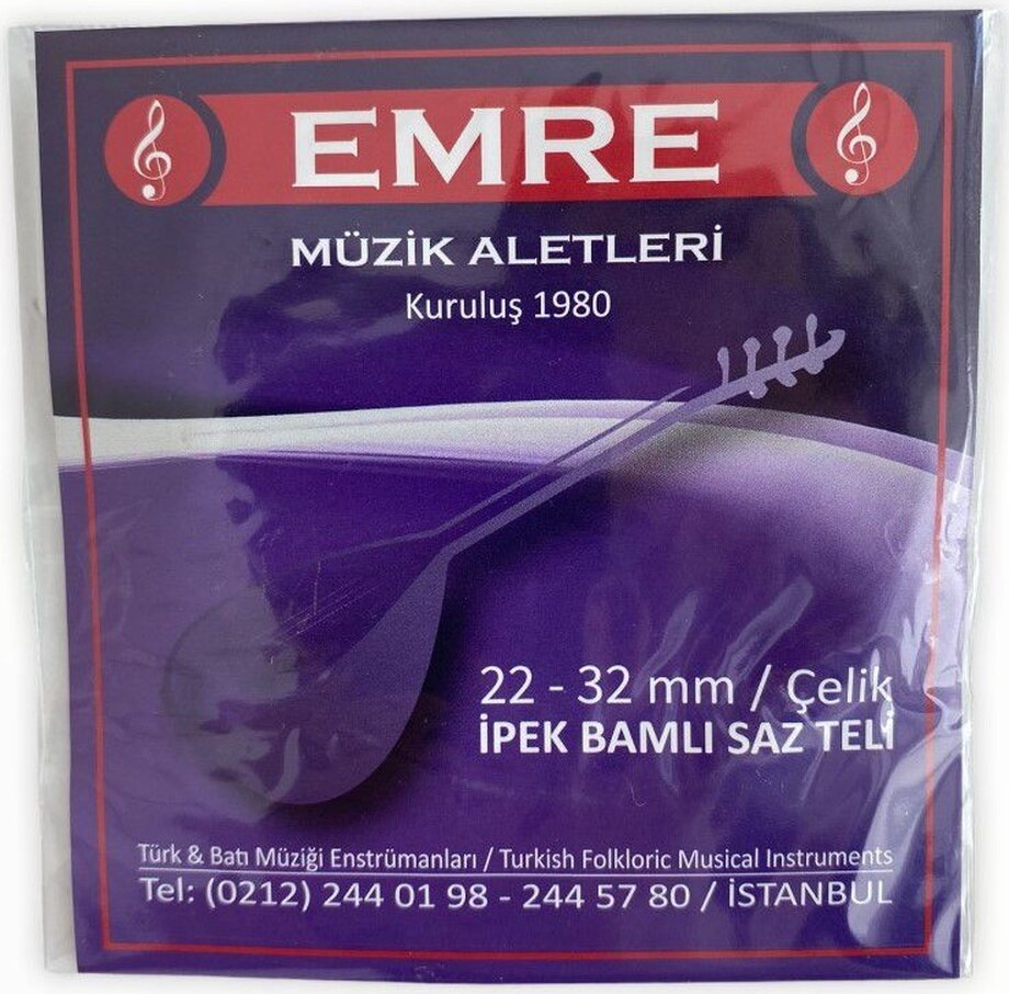 Emre Uzun Sap Bağlama Teli - Ipek Bamlı Saz Teli 0.22Mm-0.32Mm