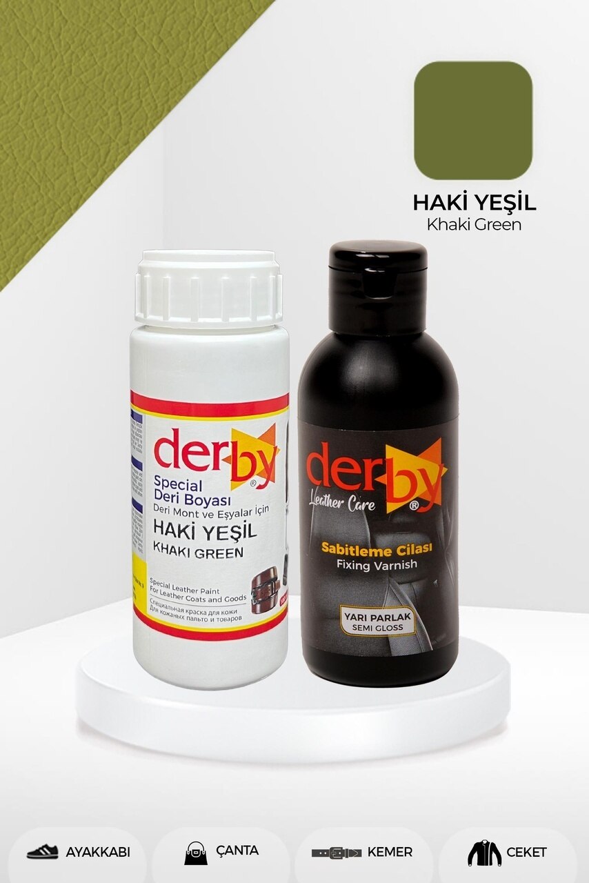 Derby Deri Mont Boyası ve Sabitleme Cilası 100 G Set
