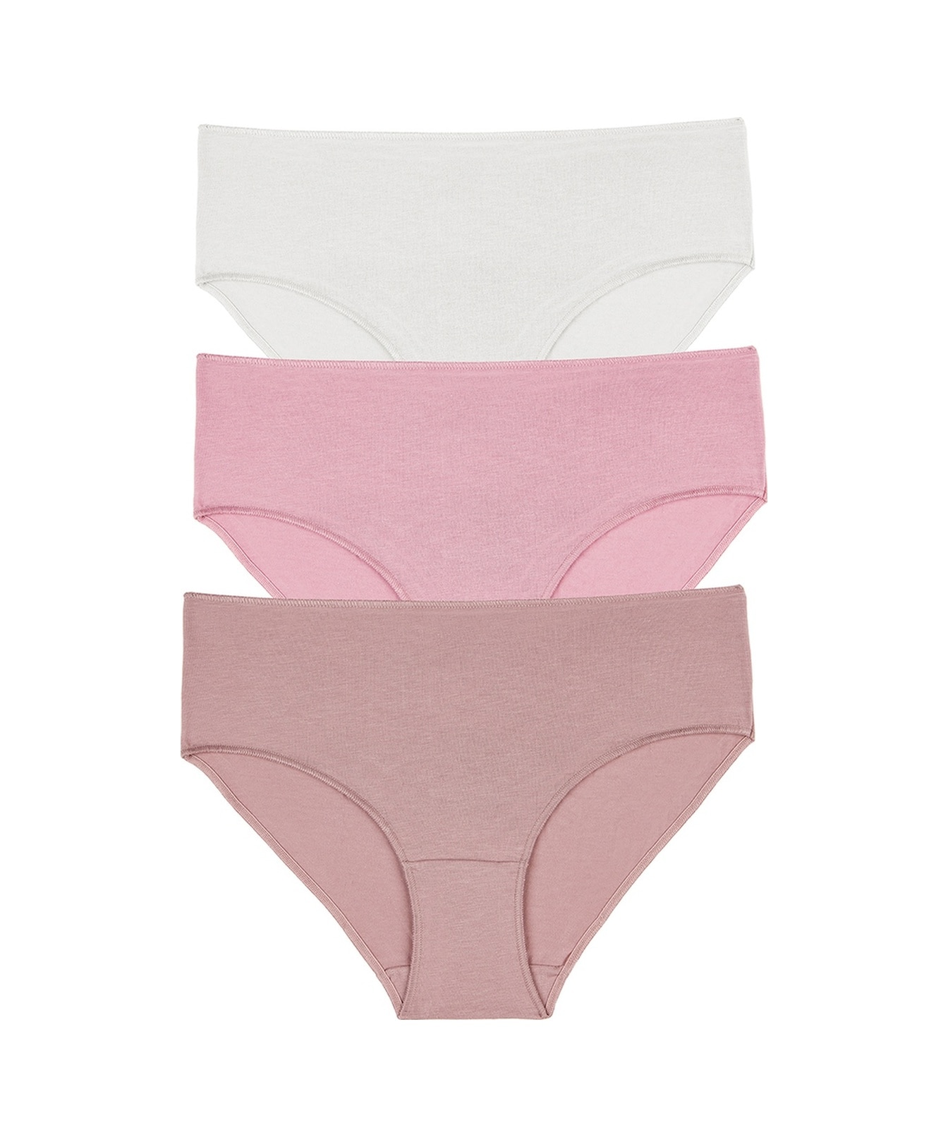 Suwen 3lü Paket Yüksek Bel Slip Külot St0040601a40 Ekru - Vizon - Pembe