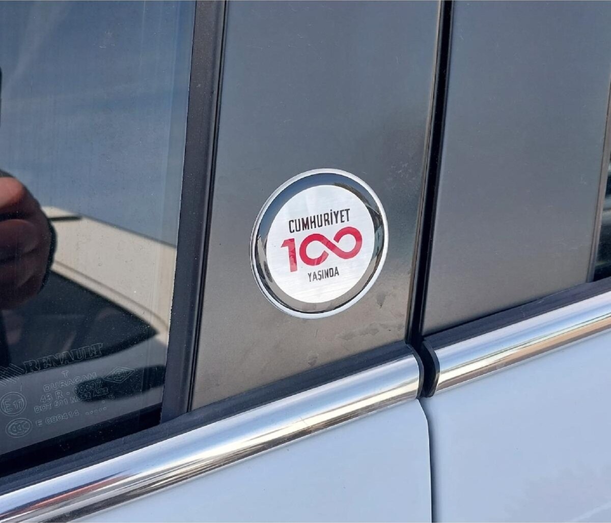 Fiat - Egea -Cross -Doblo - Fiorino  Cumhuriyet 100 Yaşında Silikon Logo 2 Adet