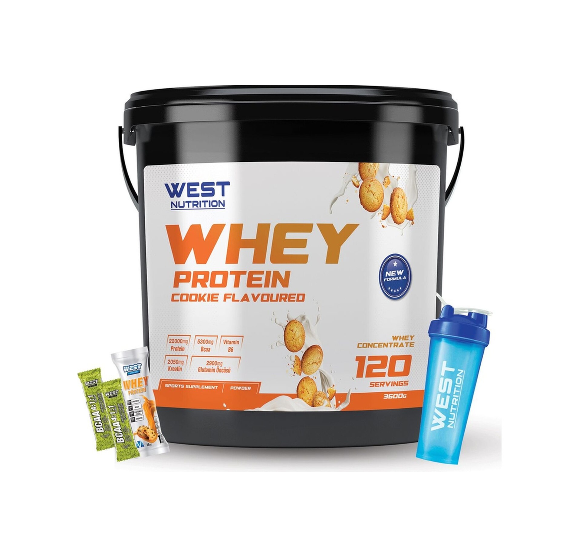 West Nutrition Whey Protein Tozu 3600 Gr 120 Servis Hediye