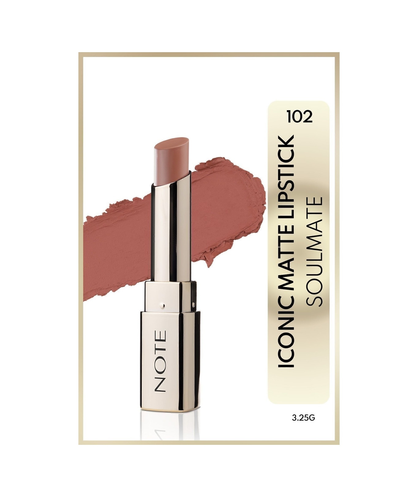 Note Iconic Matte Lipstick Kalıcı Mat Ruj 102 Soulmate - Nude 102