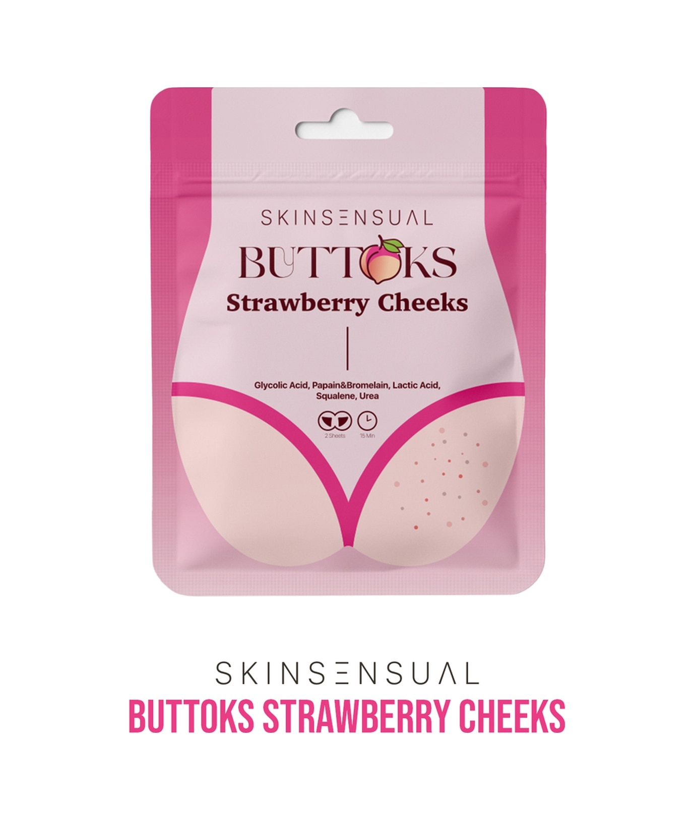 Skin Sensual Buttoks Strawberry Cheeks Vücut Maskesi | Çilek ve Tavuk Derisi Görünümüne Elveda | 2 Parça