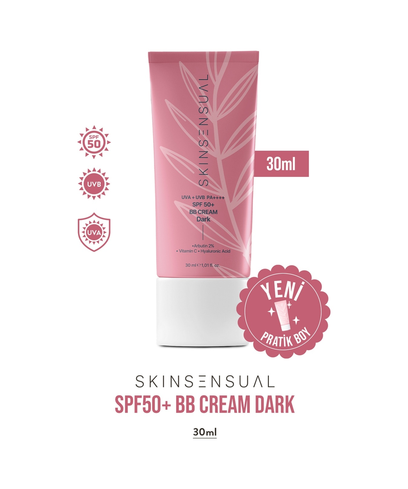 Skin Sensual BB Krem Dark 30ml SPF50 PA++++ | Leke Karşıtı, Aydınlık Cilt Görünümü | UVA/UVB Koruma