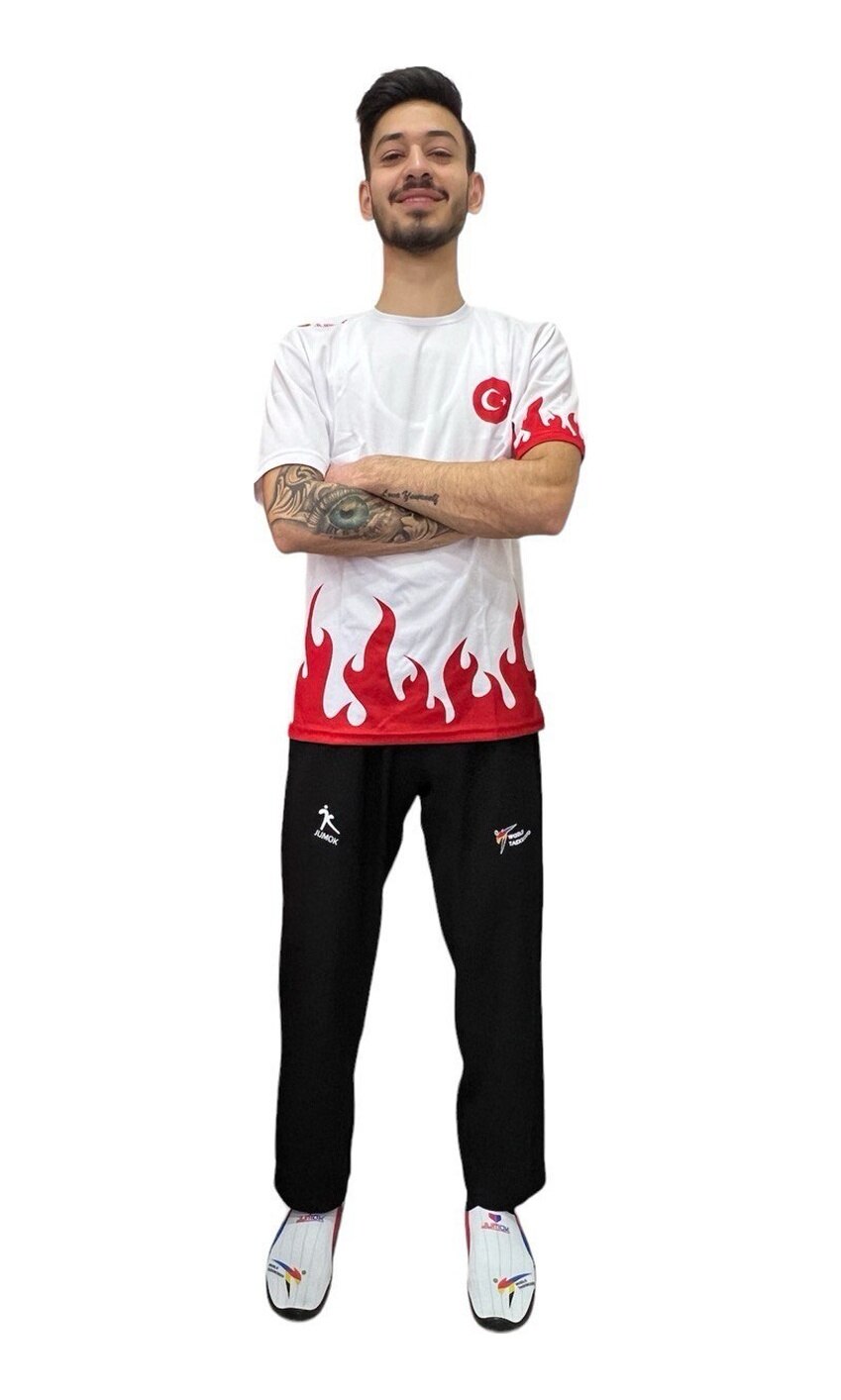 Jumok Taekwondo Siyah Tek Alt Fitilli Siyah