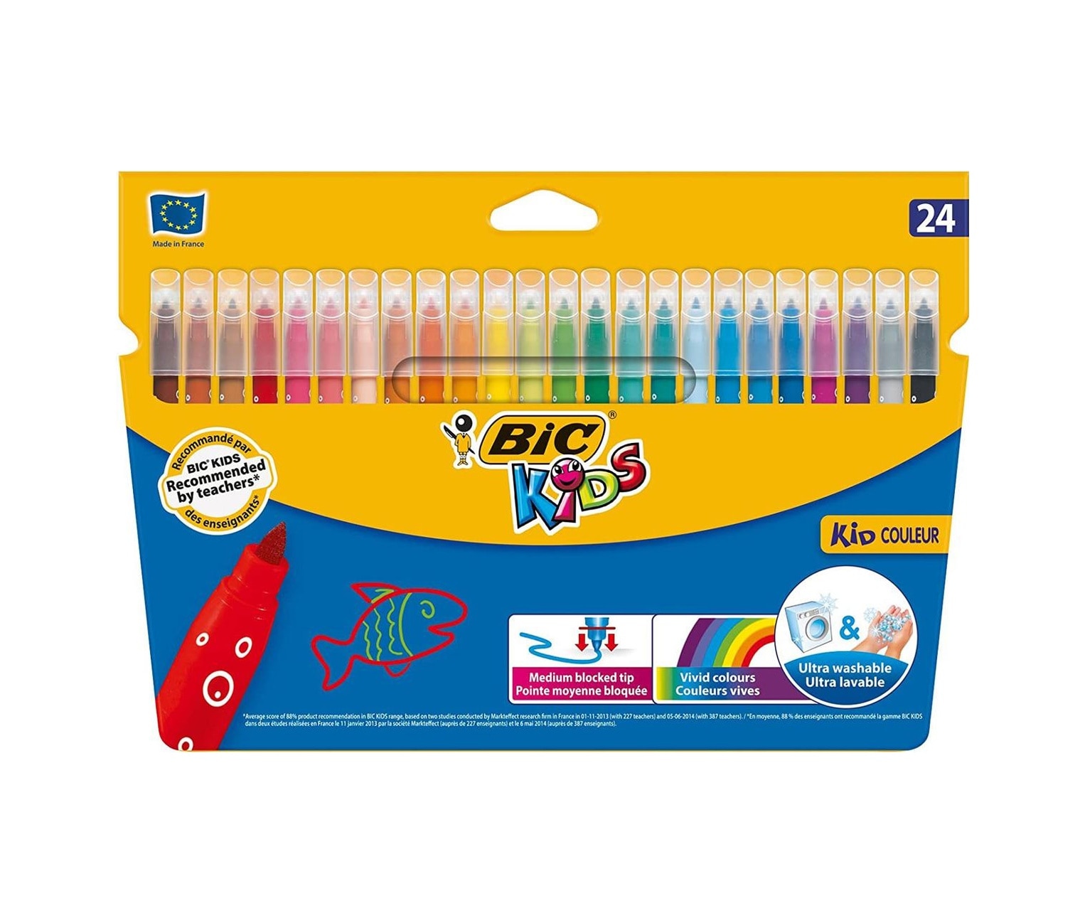 Bic Kids Couleur Yıkanabilir Keçeli Boya Kalemi 24 Renk 8418005