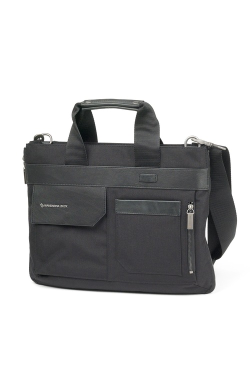 MANDARINA DUCK # SİYAH JOİNER DERİ-KUMAŞ ERKEK İŞ ÇANTASI