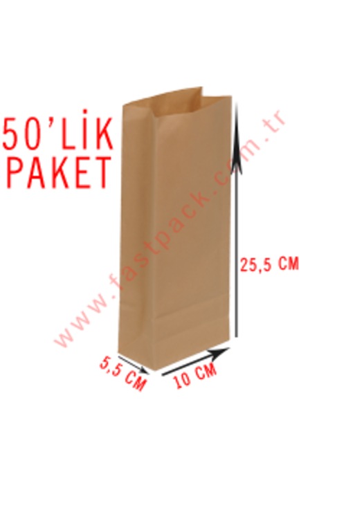50 ADET 10CMLİK KRAFT POŞET