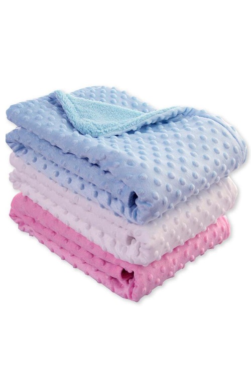 Kız &amp; Erkek Bebek Peluş Battaniye Nohut Battaniye