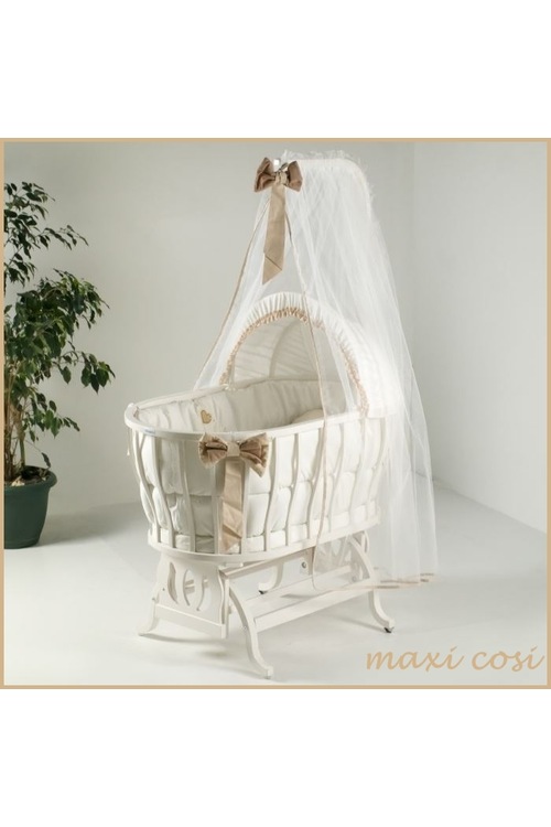 Maxi Cosi Ahşap Bebek Anne Yanı Sepet Beşik Bebek Beşiği Yatak