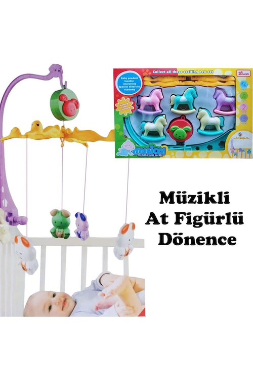 Bebek Dönence Müzikli Dönence At Figürlü Beşik Dönencesi