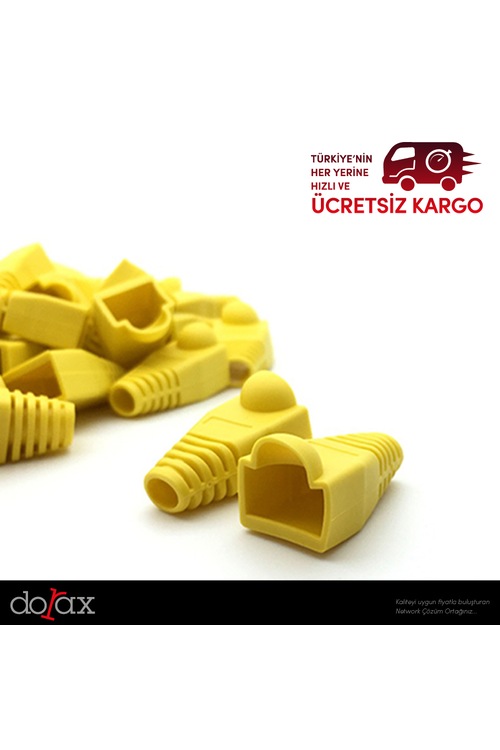 Dorax RJ45 Konnektör İçin Boot 100'lü Paket (Plastik Koruyucu)