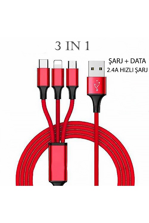 3 Ürün Bir Arada Hızlı Şarj Desteği Fast Charge