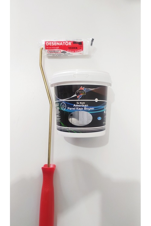 Amerikan - Panel Kapı Boyası Beyaz ( 0,75 lt. ) + Rulo