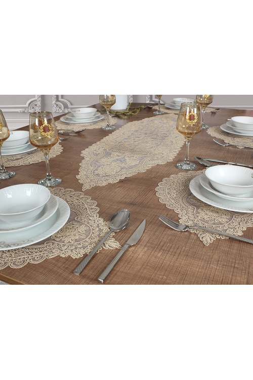 Tropikhome Amerikan Servis Supla Ve Runner Seti Valonia Set