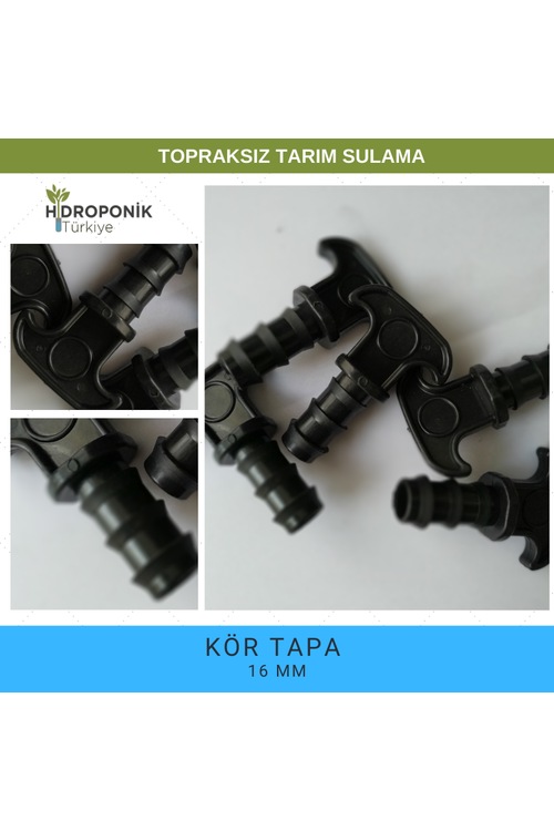 Topraksız Tarım 16mm Damlama Kör Tapa
