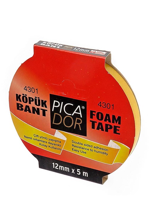 Picador 12mmx5m Çift Taraflı Köpük Bant