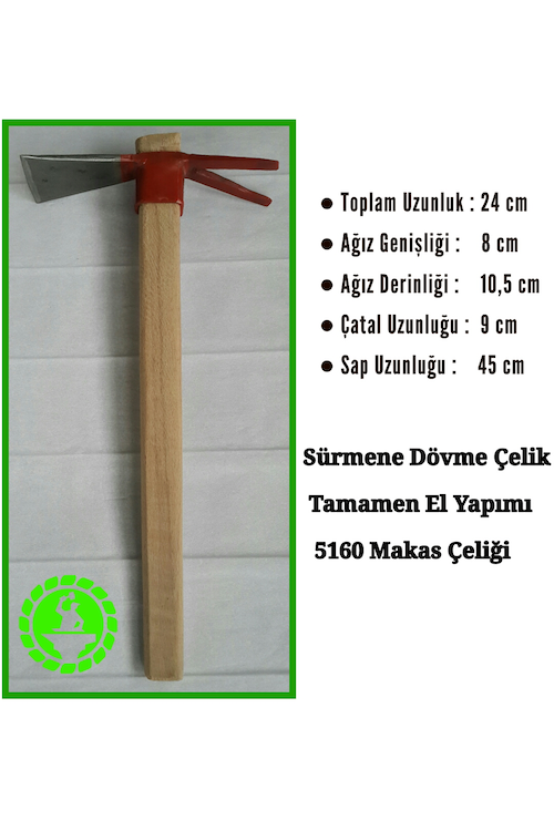Sürmene Dövme Çelik Küçük Boy Çatallı Çapa Kazma Makas Çeliğinden
