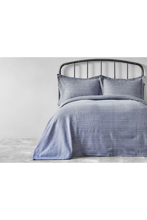 Karaca Home Brooks Açık İndigo Çift Kişilik Yatak Örtüsü