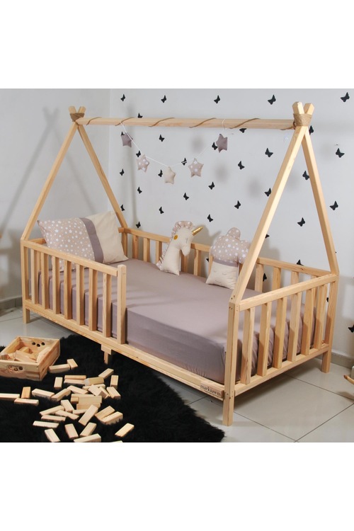 Markaawm Montessori Çocuk Yatak Çam Karyola Çadır Derya Fiyatları ve