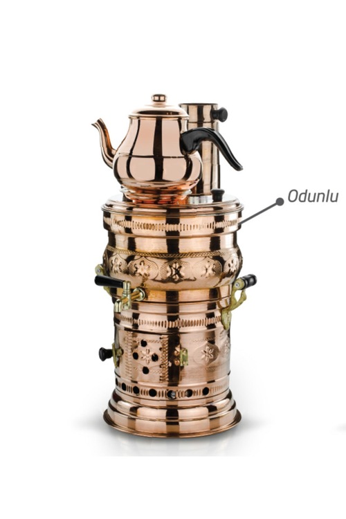 Bakır Odunlu Semaver 4 L