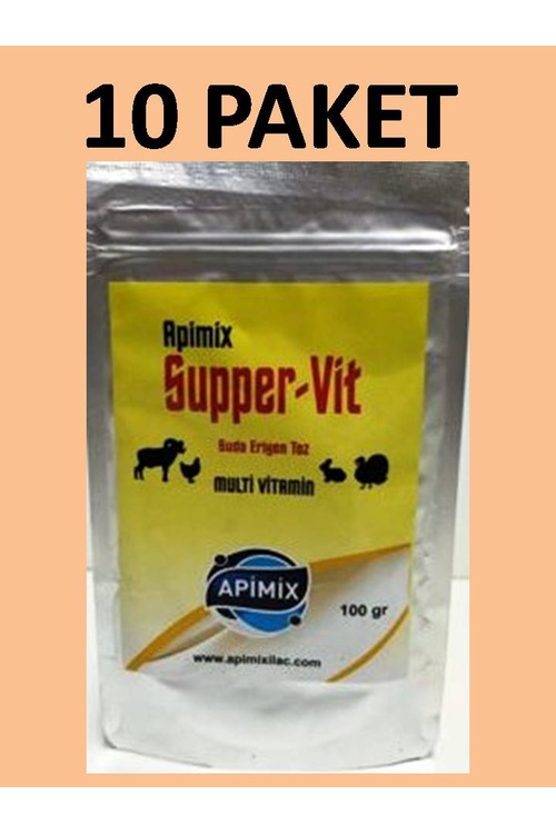 10 PAKET Apimix Süper Vit 100 g. (Arılar İçin Multi Vitamin)