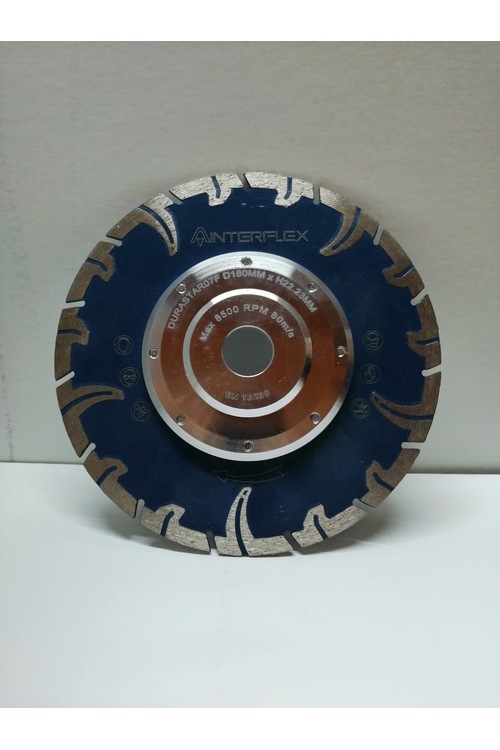 İnterflex 180 mm Flanşlı Kaplan Diş Granit Kesici Elmas Testere