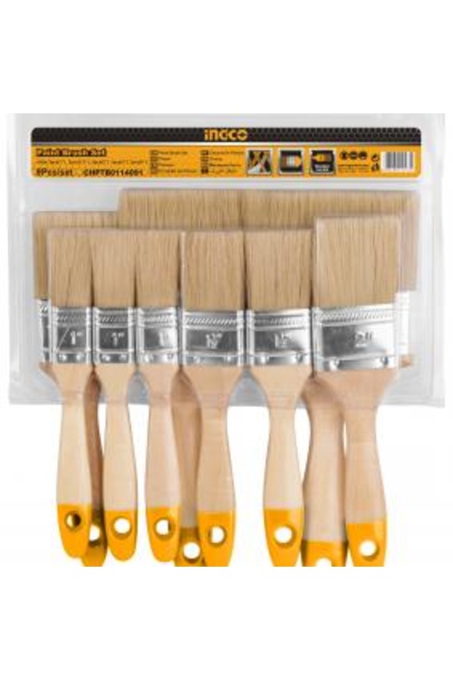 INGCO 9 Parça Kestirme Boya Fırçası Seti 1" 1,5" 2"3" 4"