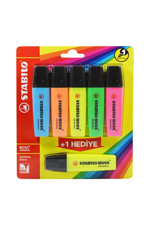 Stabilo Boss Original 5+1 Fosforlu İşaretleme Kalemi