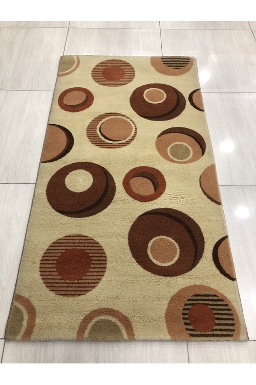Saray Halı Klasik 4025 Krem Kahve 80x150 Yolluk Küçük Ölçü Halı