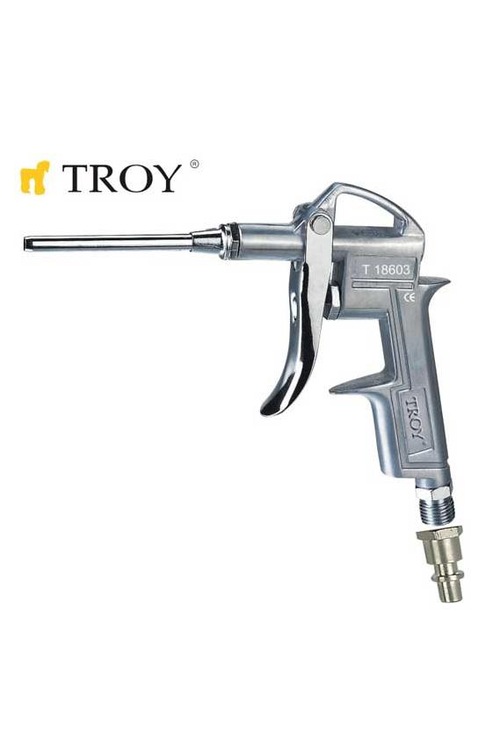 Troy 18606 Kompresor Hava Tabancası Uzun Tip 22 cm