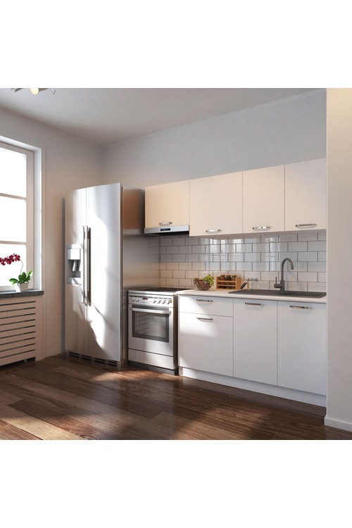 TDESIGNO LİDYA HAZIR MUTFAK DOLABI 200 CM BEYAZ