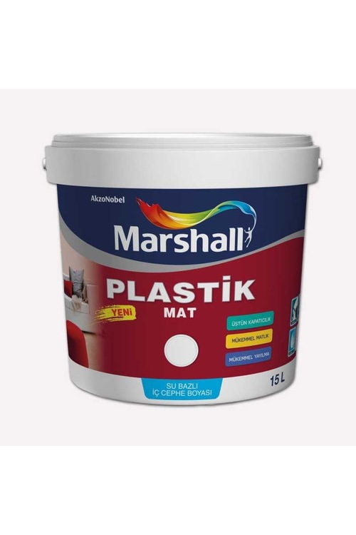 Marshall Plastik Mat Silinebilir İç Duvar Boyası BEYAZ 15 LT / 25