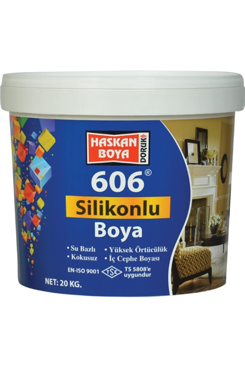 HASKAN SİLİKONLU SİLİNEBİLİR SU BAZLI İÇ CEPHE DUVAR BOYASI 20KG