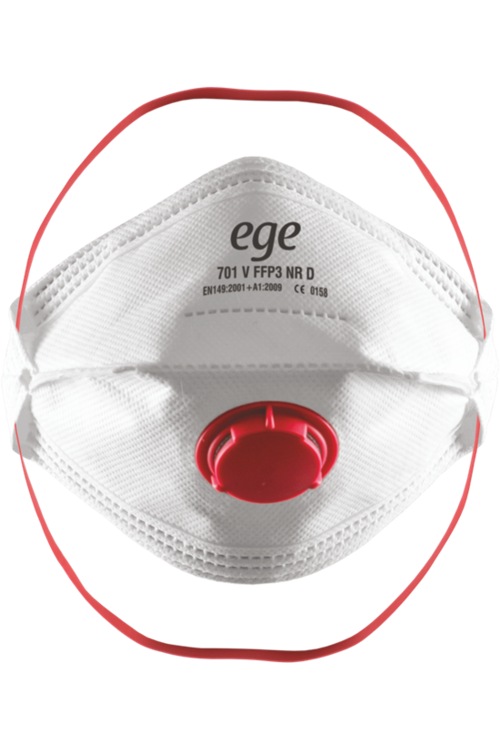 10 ADET EGE 701 FFP3 VENTİLLİ SOLUNUM MASKE EGE