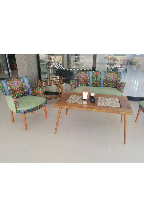 Newa Koltuk Takımı + Orta Sehpa+ Çiçeklik + Avize Salon Cafe Ofis