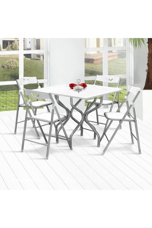 Katlanır Kırma Masa Sandalye Takımı Balkon Masası Mutfak