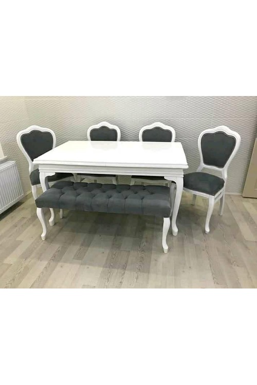 Lake Masa &amp; 4 Adet Ahşap Sandalye +Puf Takımı Fiyatları ve