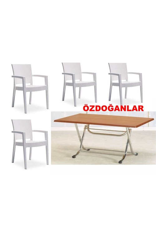 Novussi Paris Rattan Koltuk 70X120 WERZALİT Masa Sandalye