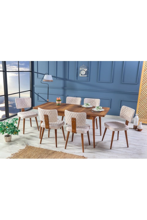 Stoker Fellini Yemek masa Takımı Salon yemek odası(KREM
