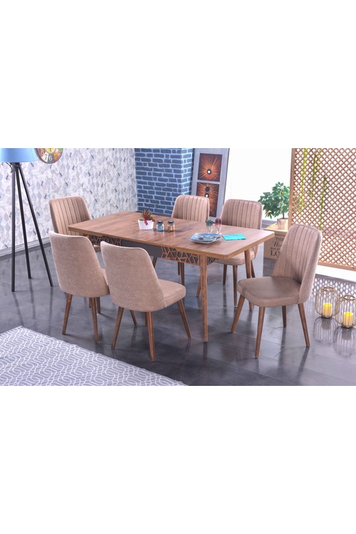 Stoker Moena Yemek Masa Takımı,Salon Yemek odası(CAPPUCİNO