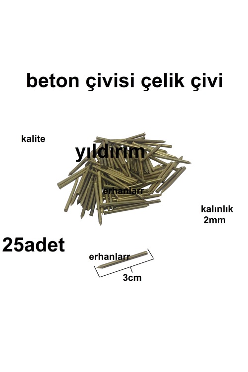 BETON ÇİVİSİ DUVAR ÇİVİSİ ÇELİK ÇİVİ 3CM Fiyatları ve Özellikleri BETON ÇİVİSİ DUVAR ÇİVİSİ ÇELİK ÇİVİ 3CM Fiyatları ve Özellikleri