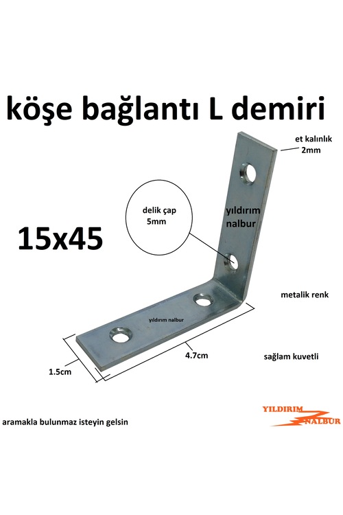 MASA GÖNYESİ 15x45 L KÖŞEBENT MOBİLYA BAĞLANTI BÜYÜK BOY MASA GÖNYESİ 15x45 L KÖŞEBENT MOBİLYA BAĞLANTI BÜYÜK BOY