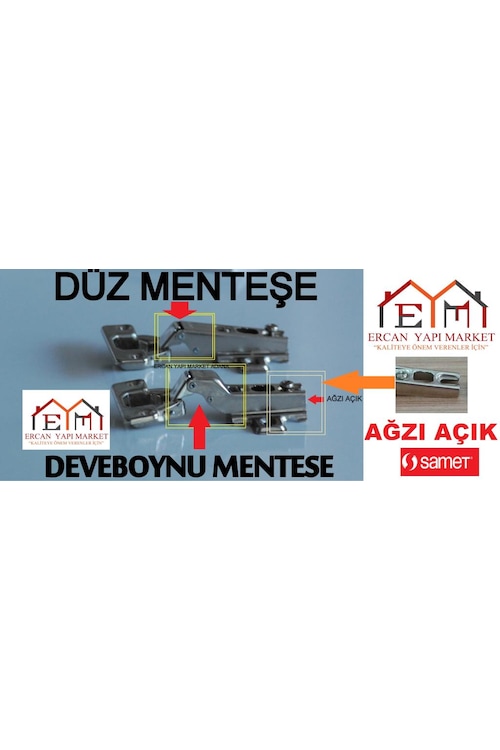 Samet Star Deve Deve Boynu Dolap Mobilya Menteşesi + VİDA Fiyatları