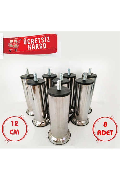 Baza Koltuk Kanepe Ayağı Civatalı 12 Cm (8 Adet) M8 İnce Diş Fiyatları